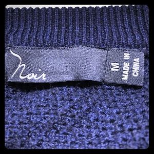 Noir cotton knit sweater navy with black trim